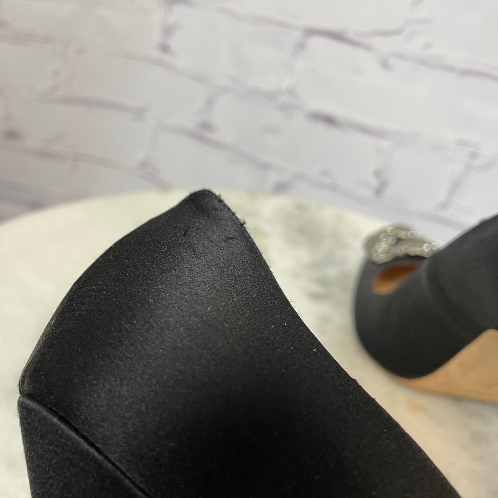 Manolo Blahnik Black Heels with Crystal Buckle - Picture 7 of 12